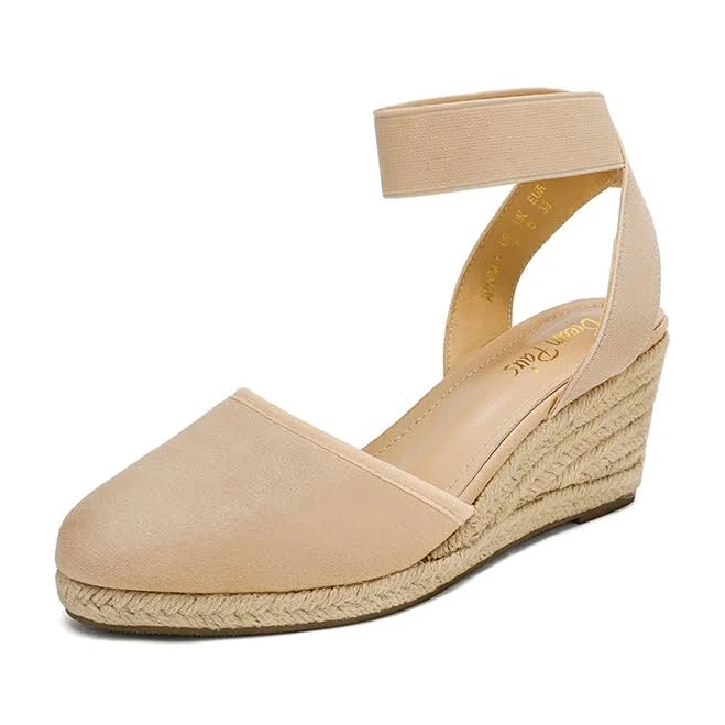 Dream Pairs Closed Toe Espadrille Wedge Sandals