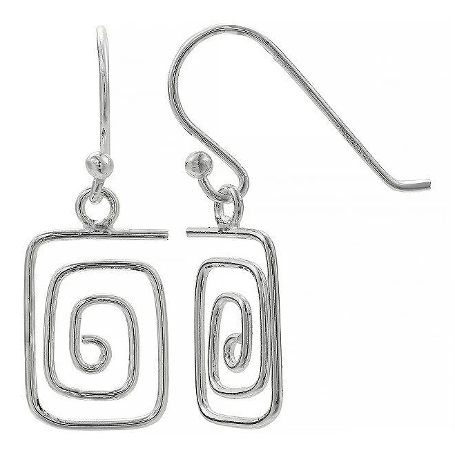 Primrose Women's Sterling Silver Geometric Drop Earrings