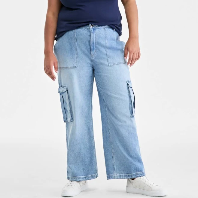 On 34th Women's High-Rise Straight Utility Cargo Jeans