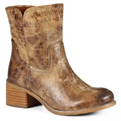 Diba True West Haven Pull-On Distressed Leather Western Boots