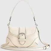 Italian Leather Buckle Detail Shoulder Bag
