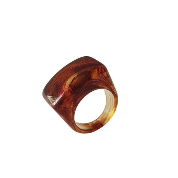 Resin Swirl Statement Ring