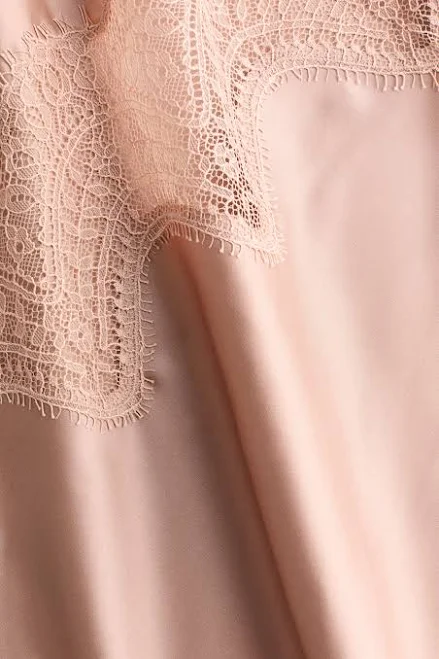 H&M Ladies Satin Lace-Trimmed Camisole Top