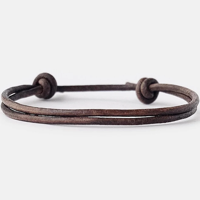 Men's Minimal Leather Cord Bracelet