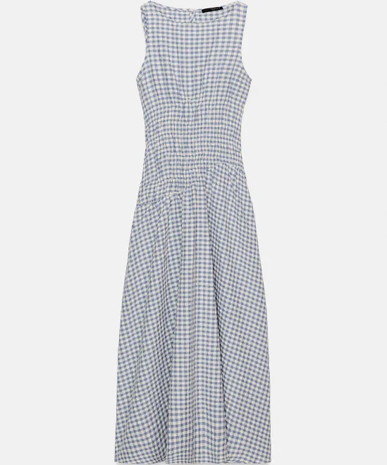 Zara Gingham Midi Dress
