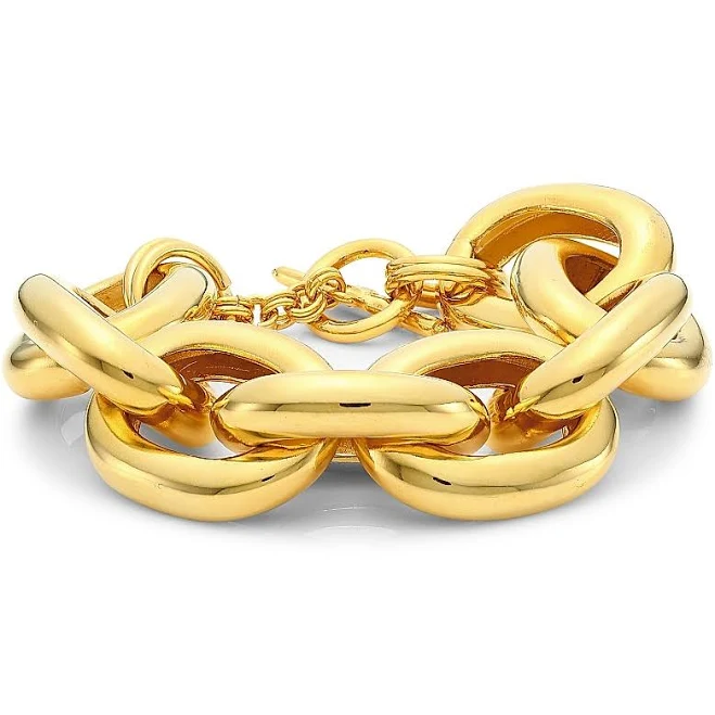 Kenneth Jay Lane Women's Wide Chain Bracelet