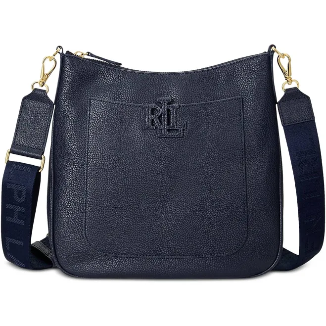 Ralph Lauren Cameryn Pebbled Leather Small Crossbody
