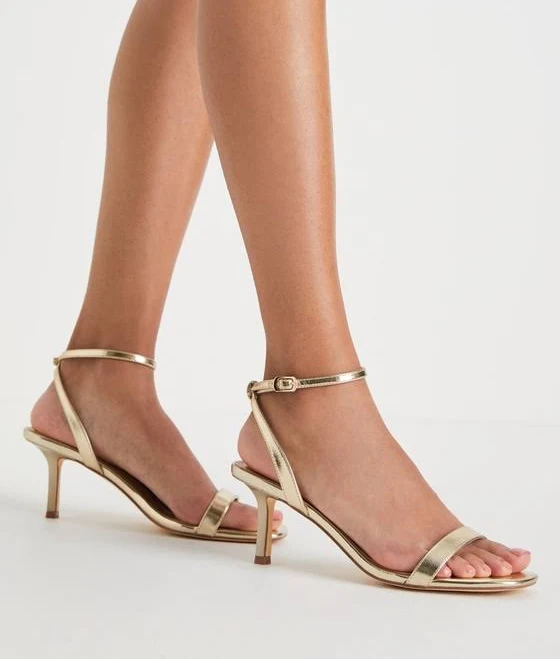 Lulus Kitten Heel Ankle Strap Sandals