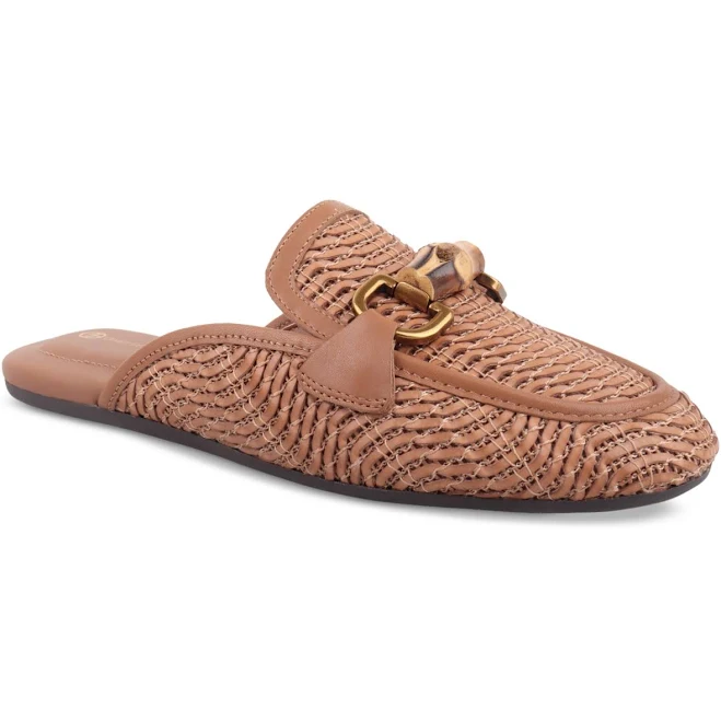 Giani Bernini Women's Kayda Raffia Woven Slip On Mules