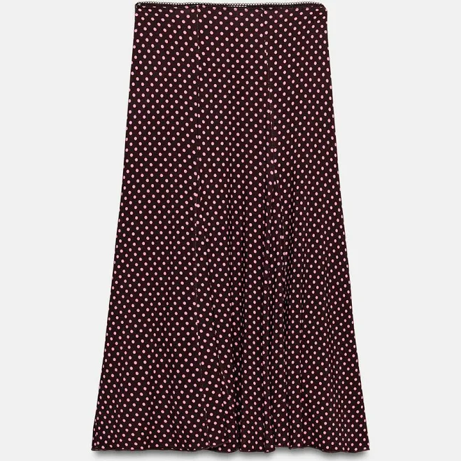 Zara Polka Dot Midi Skirt