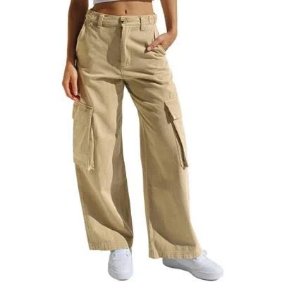 Women's High-Waisted Stretchy Multi-Pocket Cargo Pants
