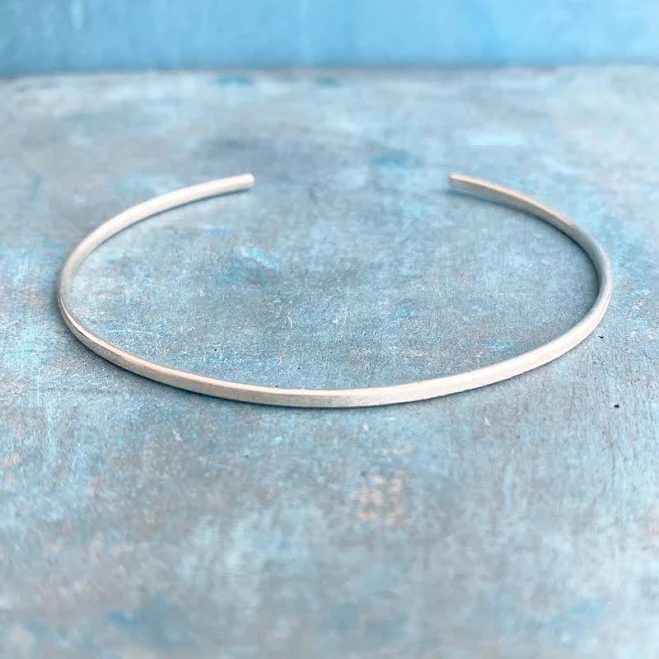 Sterling Silver Adjustable Stacking Bangle Bracelet