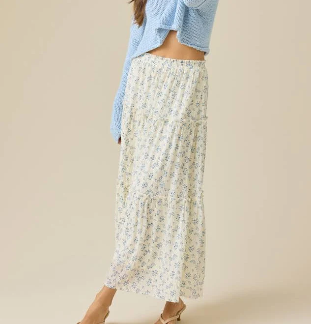 Altar'd State Catelyn Floral Midi Skirt