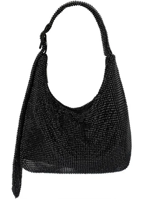 Olga Berg Calypso Crystal Mesh Shoulder Bag