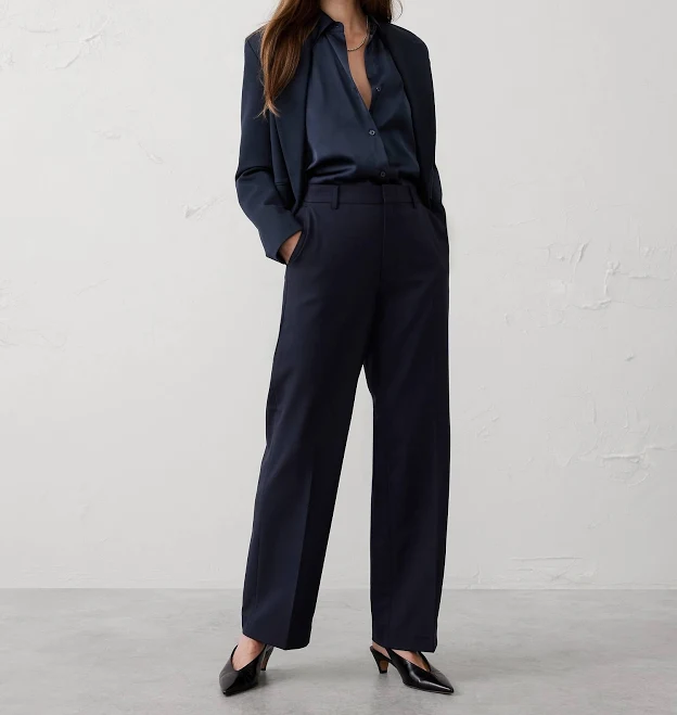 Women's Straight High-Rise Sculpted Trouser