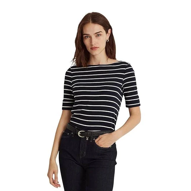 Ralph Lauren Women's Striped Boatneck Top