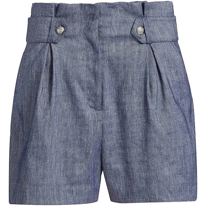 Veronica Beard Women's Runo Linen-Blend Shorts