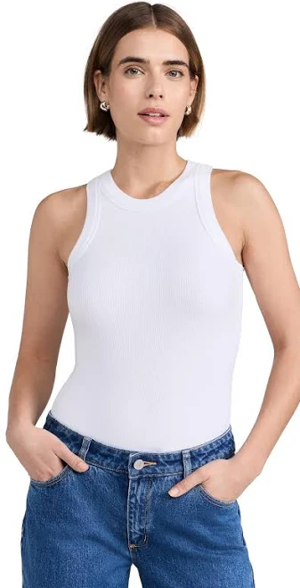 Ambitionist Ali Ribbed Racer Tank Bodysuit