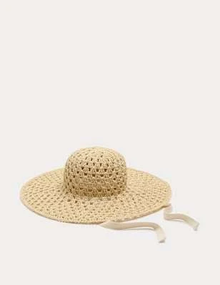 Marks & Spencer Open Weave Wide Brim Hat