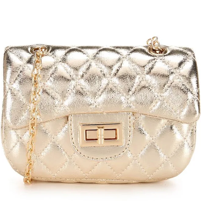 GB Girls Metallic Quilted Crossbody Purse