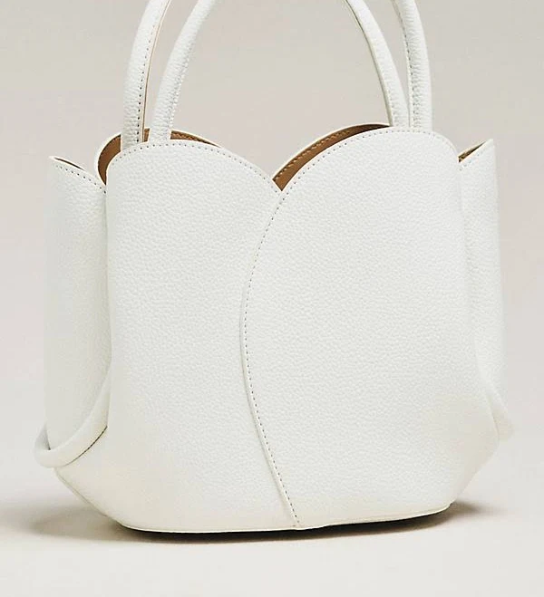 Tulip Top-Handle Crossbody Tote by Melie Bianco in White at Anthropologie