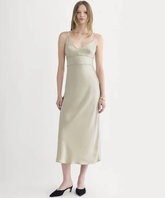 Everlane Bias Cut Silk Charmeuse Slip Dress