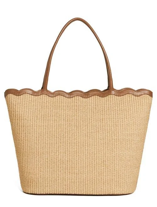 Reformation Isabella Raffia Tote