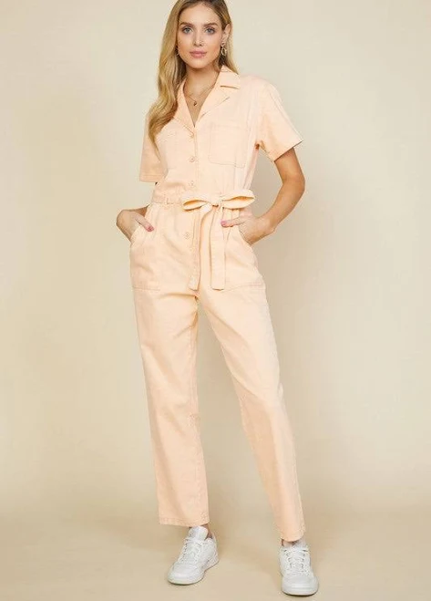Cassandra Short Sleeve Utility Jumpsuit