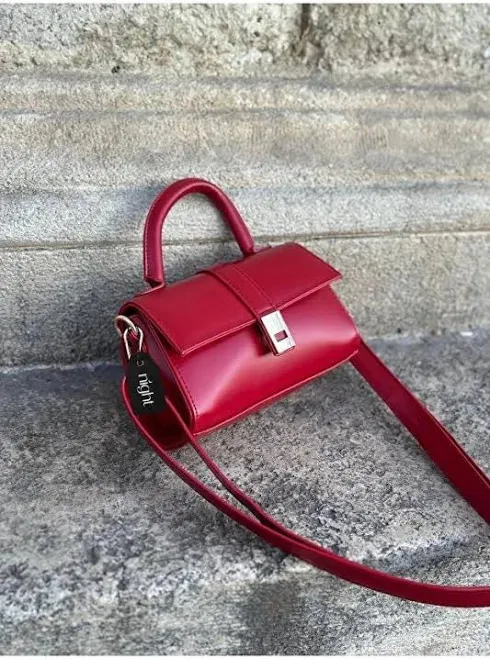 Elegant Vegan Leather Mini Crossbody Bag with Gold Hardware