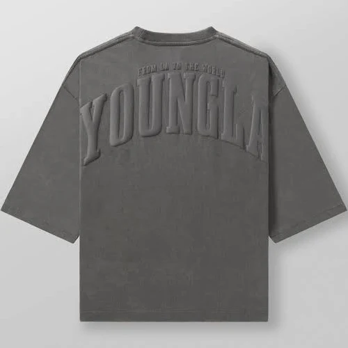 YoungLA Men's 4138 Foundation Cropped Tee