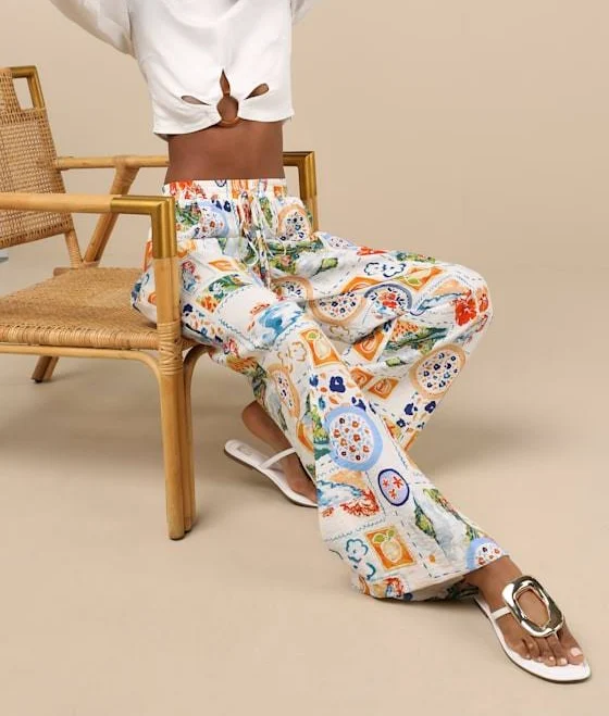 Lulus Wide-leg Drawstring Pants