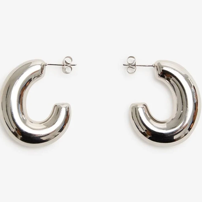 Marcella Isla Chunky Stainless Steel Hoop Earrings