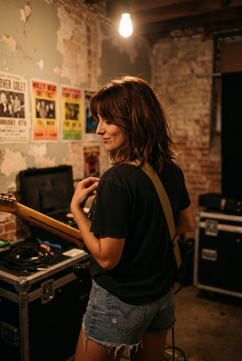 Edgy 'Nirvana' Lob for Thin Fine Hair 2026 shoulder-length auburn brunette lob with caramel undertones and side-swept bangs for summer 2026