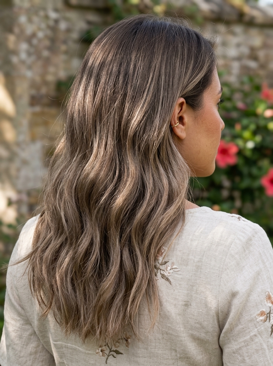 Undone Bronde Cascade 2026: Effortless Wedding Guest Hair long undone bronde cascade with soft seamless layers for wedding guest