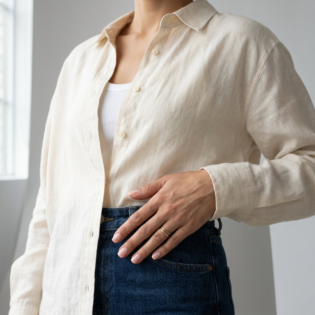 Short gel nails summer 2026: Milky pink French with peach fuzz tips. Clean, polished, perfect for work.