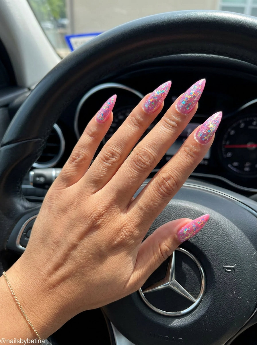 Sheer pink micro French nails for summer wedding guest 2026. Minimalist, polished look on short oval nails.