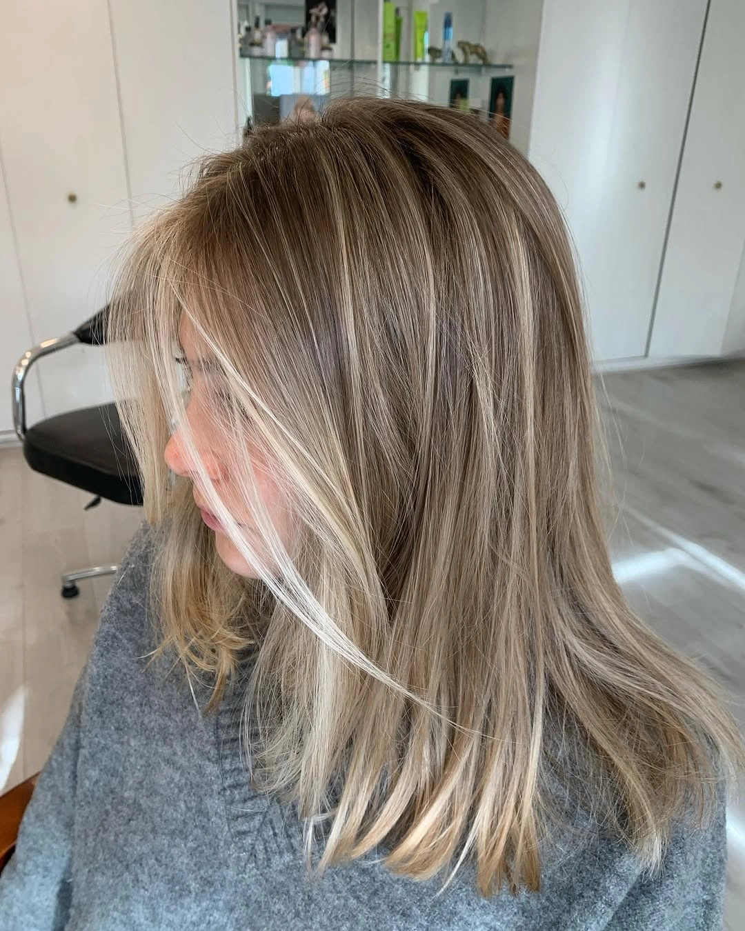 babylights hair ideas Cool Blonde Babylights for a Chic Mid-Length Cut