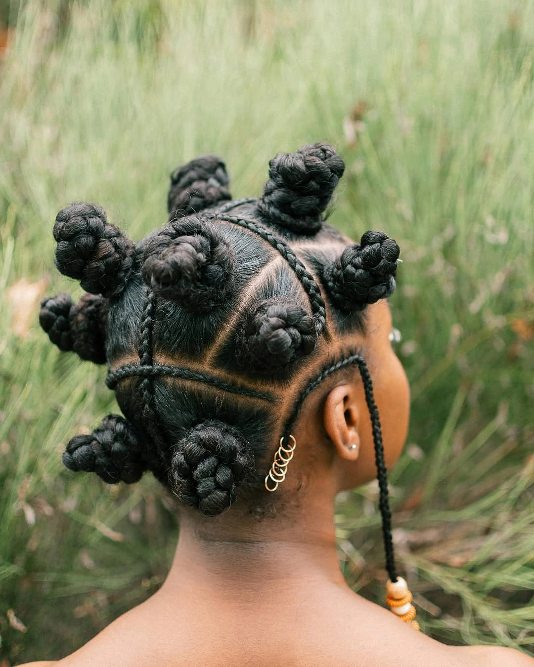 bantu knots hairstyles Statement Bantu Knots With Braided Details