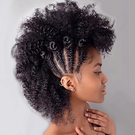 bantu knots hairstyles Natural Afro With Side Bantu Knot Accents