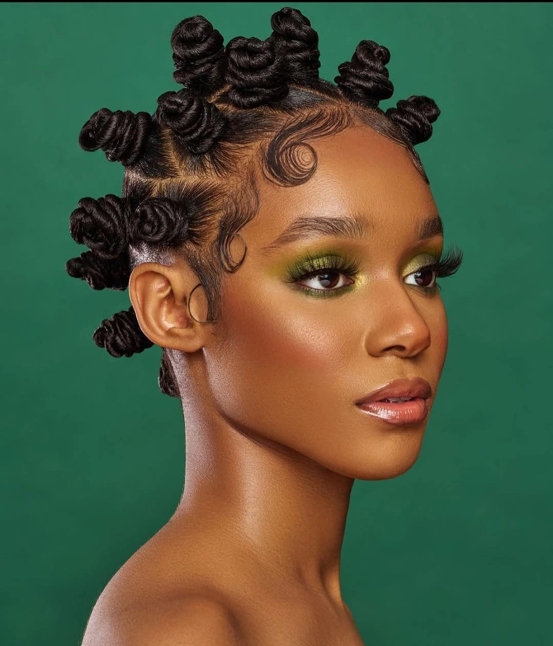bantu knots hairstyles Editorial Bantu Knots With Defined Swirls