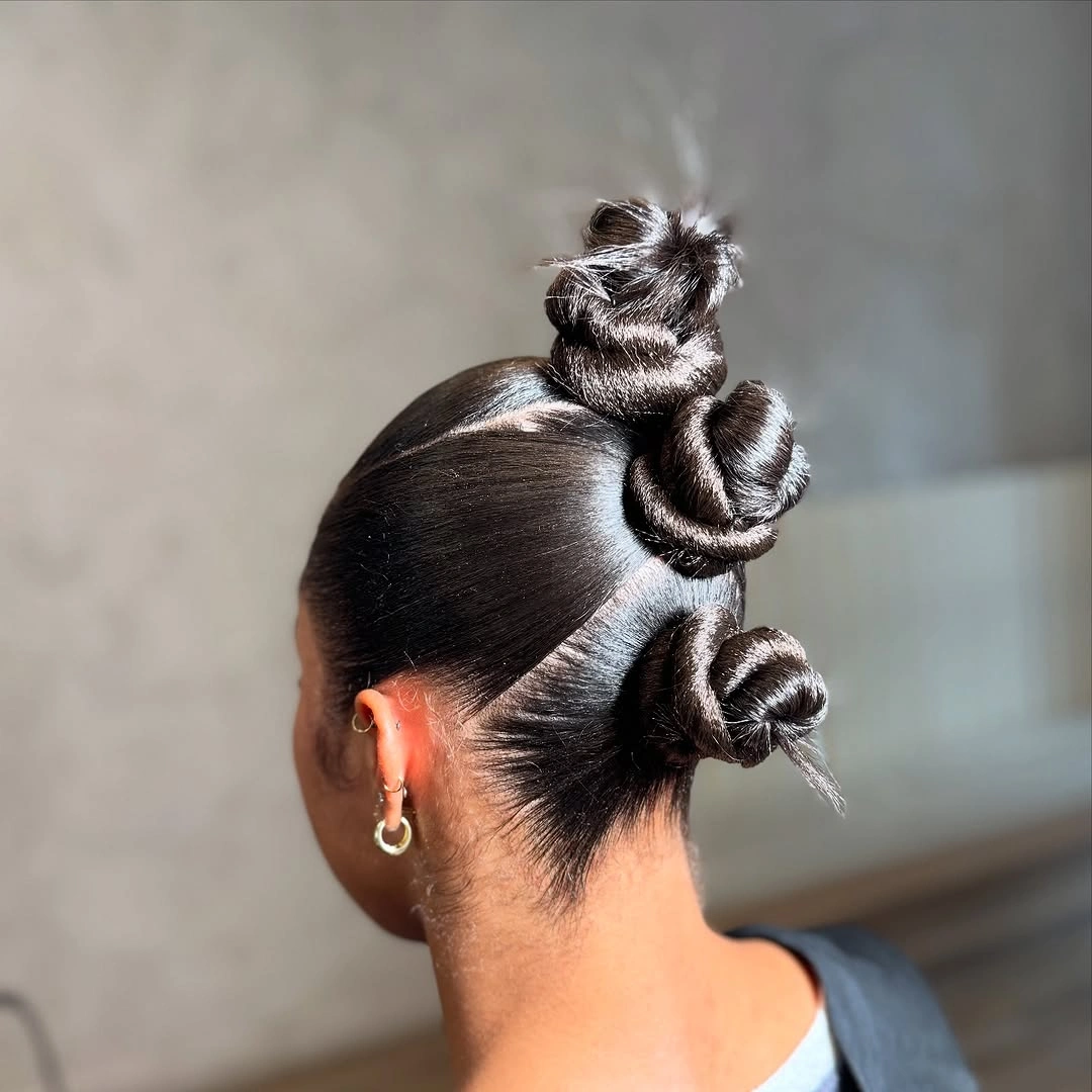 bantu knots hairstyles Bantu Knots With Long Braided Face Frame