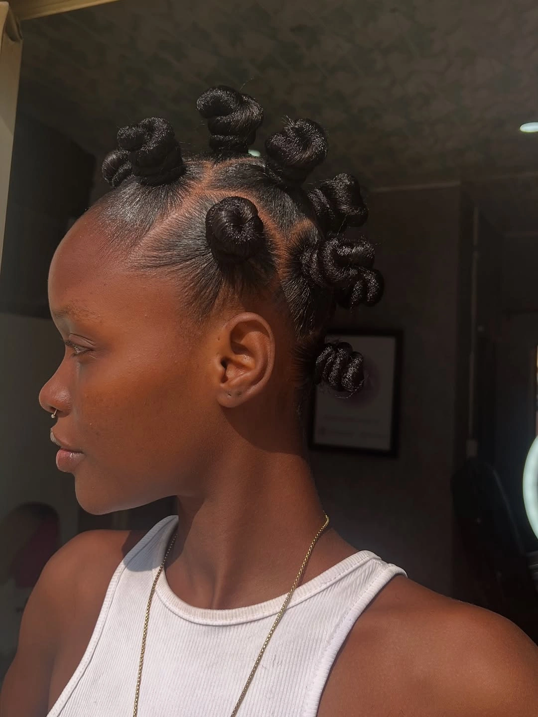 bantu knots hairstyles Minimalist Bantu Knots on Natural Short Hair