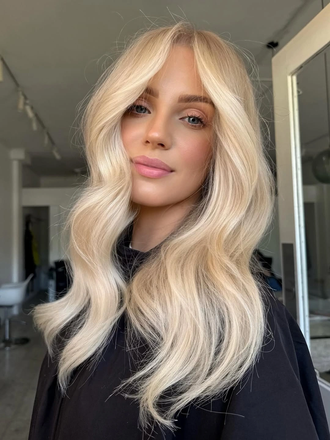 beige blond hair color Buttery Beige Blonde With Soft Face-Framing Brightness