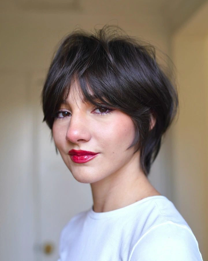 bixie haircut Soft French-Inspired Bixie With Wispy Bangs