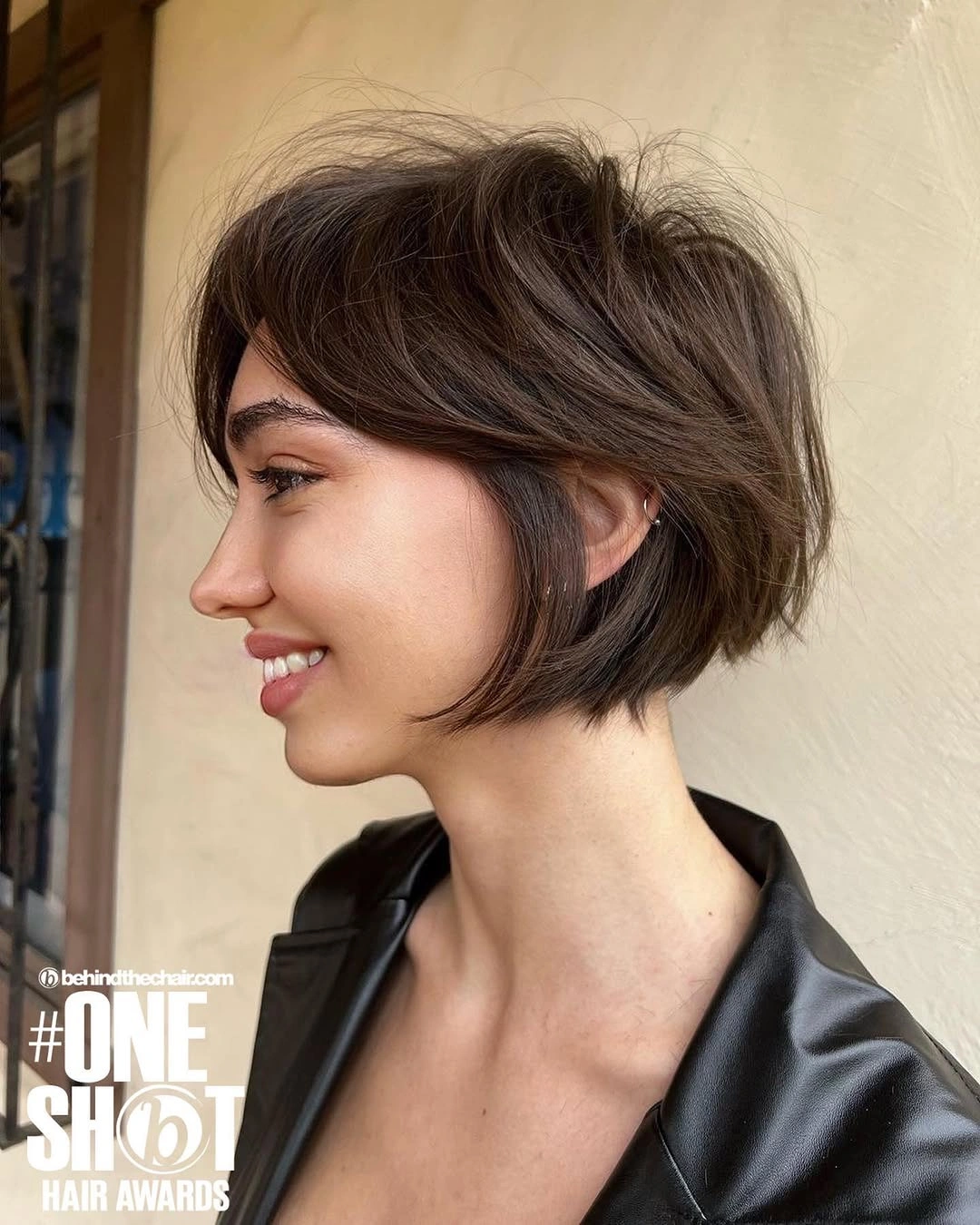 bixie haircut Soft Brunette Bixie With Face-Framing Layers