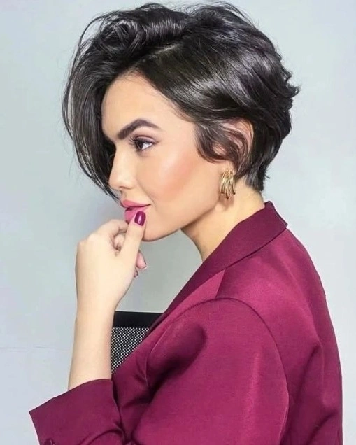 bixie haircut Elegant Side-Swept Bixie With Chic Volume