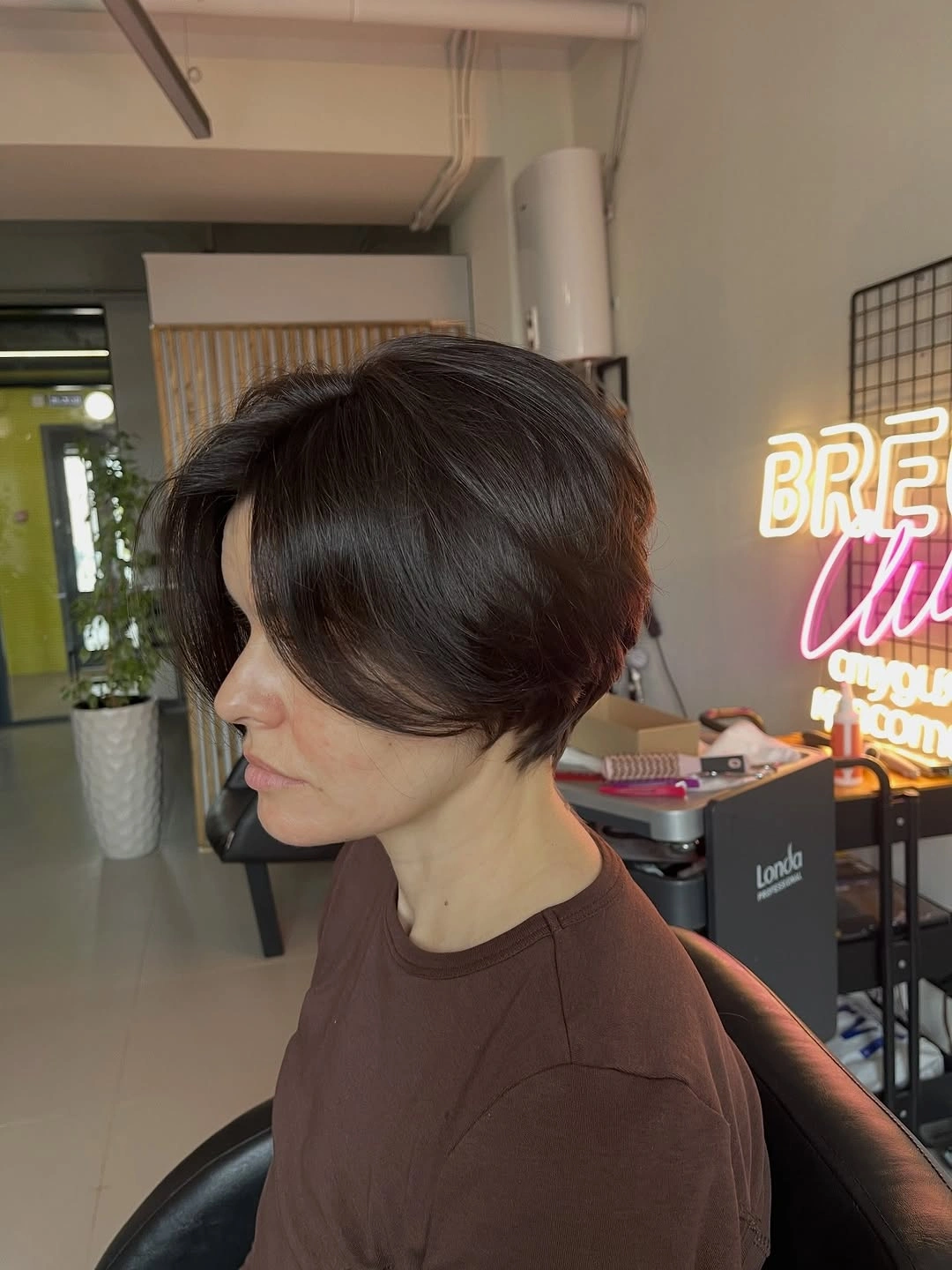 bixie haircut Sleek Center-Parted Bixie With Elegant Volume