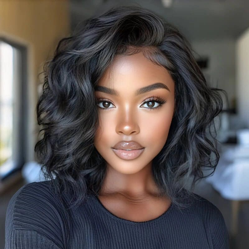 bob hairstyles for black women Voluminous Curly Bob With Soft Glam Finish