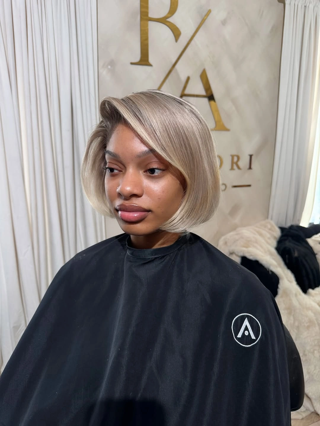 bob hairstyles for black women Elegant Platinum Bob With Luxurious Volume