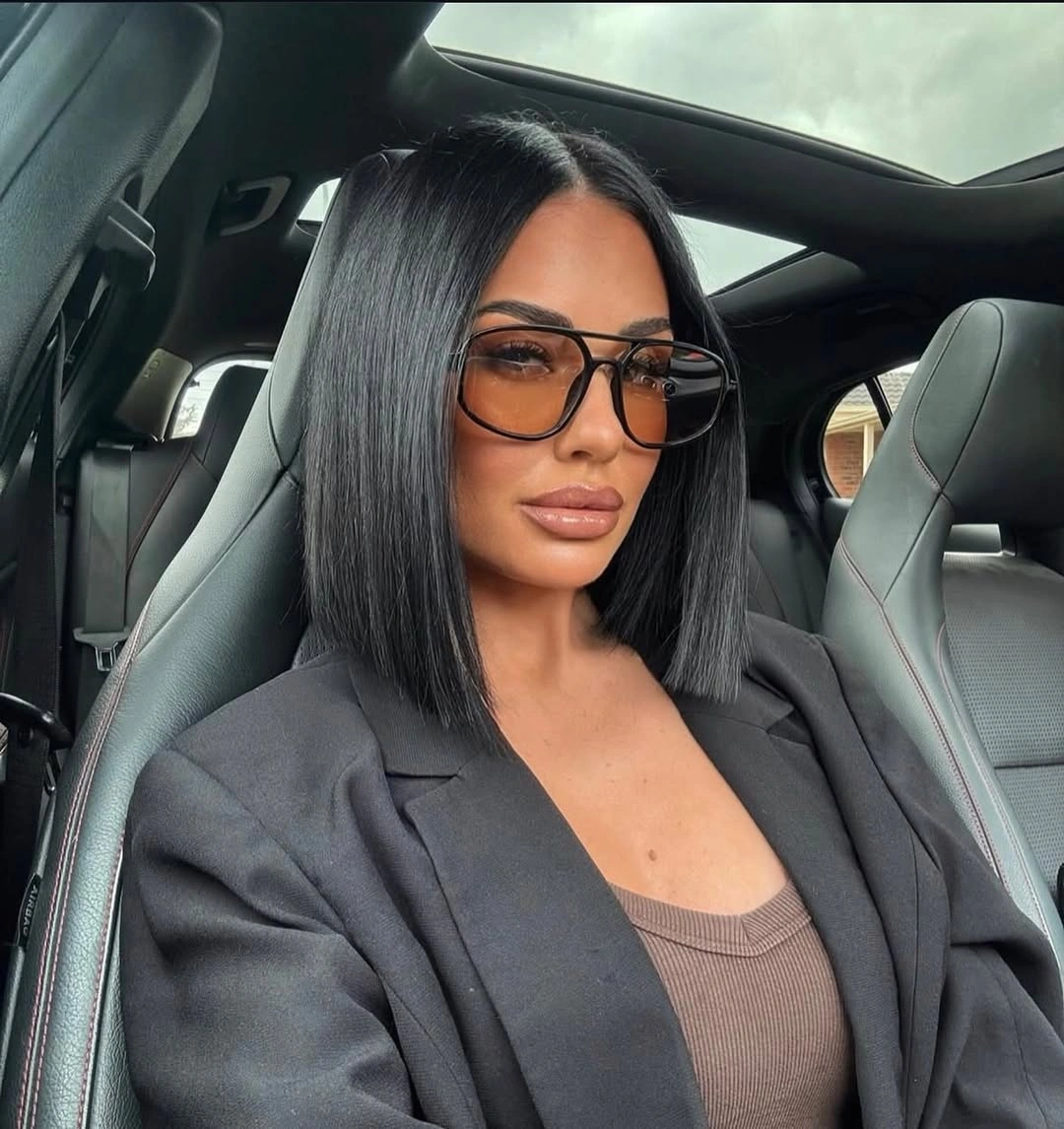bob hairstyles for black women Ultra Sleek Blunt Bob With Timeless Precision